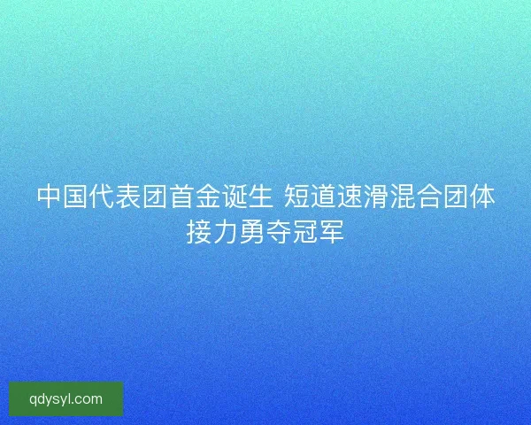 中国代表团首金诞生 短道速滑混合团体接力勇夺冠军 中国代表团首金诞生 短道速滑混合团体接力勇夺冠军
